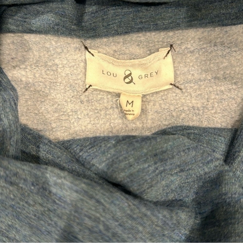 Lou & Grey Heathered Blue Cowl Neck Top - Picture 4 of 8
